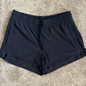 Athleta Black Athletic Shorts with Elastic Waistband
